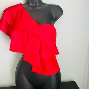 Express off the shoulder ruffle top